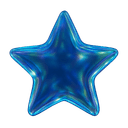 Iridescent 3D star