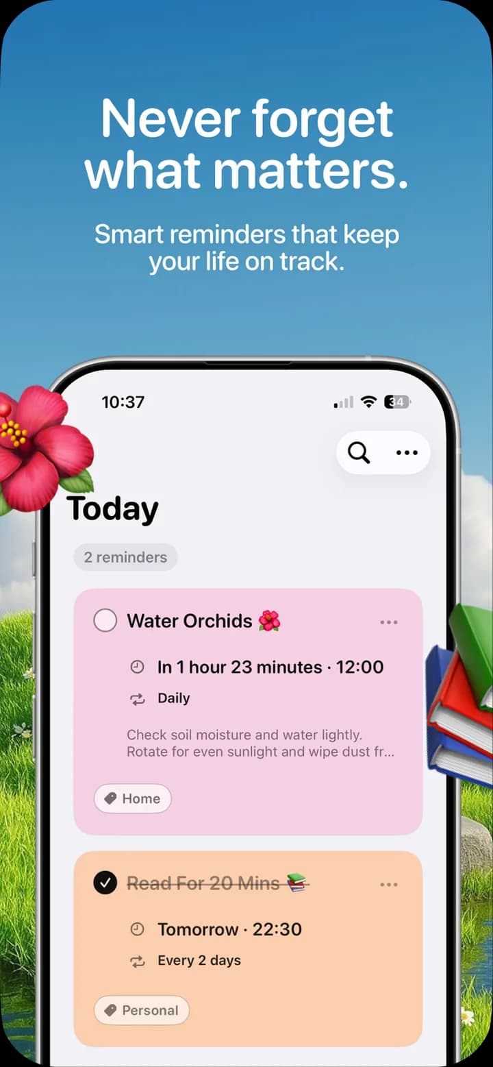 ReminderOS — App Store screenshot 1